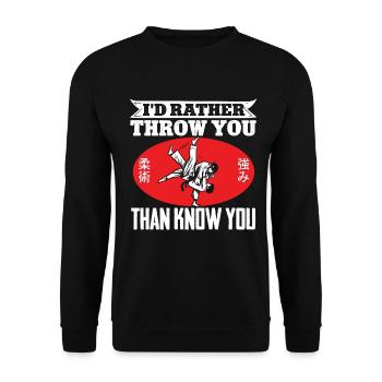 Brazilian Jiu Jitsu MMA Bjj Hugger - Unisex Pullover - Schwarz - Vorne - Alina (178cm) & Michal (187cm)