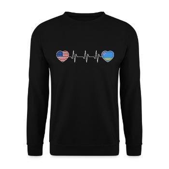 Aruba - Unisex Sweatshirt - black - Front - Alina (178cm) & Michal (187cm)