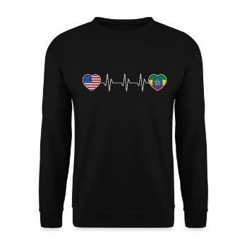 Éthiopie - Sweat-shirt Unisexe - noir - Devant - Alina (178cm) & Michal (187cm)