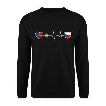 Tschechische Republik - Unisex Pullover - Schwarz - Vorne - Alina (178cm) & Michal (187cm)