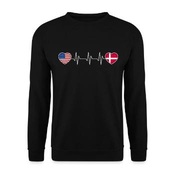 Danemark - Sweat-shirt Unisexe - noir - Devant - Alina (178cm) & Michal (187cm)
