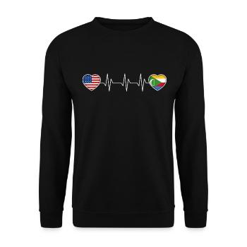 Comoros - Unisex Sweatshirt - black - Front - Alina (178cm) & Michal (187cm)