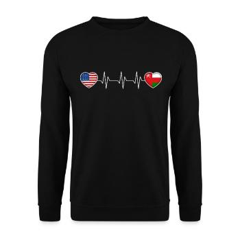 Oman - Unisex Sweatshirt - black - Front - Alina (178cm) & Michal (187cm)
