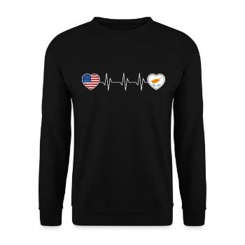 Cyprus - Unisex Sweatshirt - black - Front - Alina (178cm) & Michal (187cm)