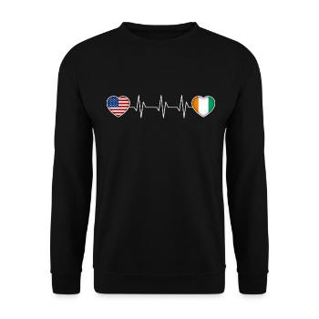Ivory Coast - Unisex Sweatshirt - black - Front - Alina (178cm) & Michal (187cm)