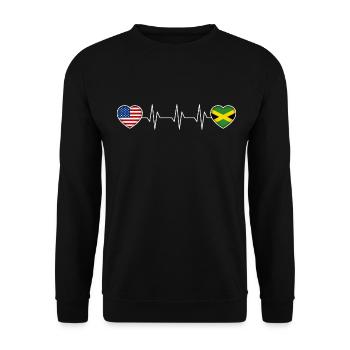 Jamaika - Unisex Pullover - Schwarz - Vorne - Alina (178cm) & Michal (187cm)