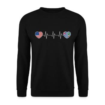 British Indian Ocean Territory - Unisex Sweatshirt - black - Front - Alina (178cm) & Michal (187cm)