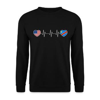 Demokratische Republik Kongo - Unisex Pullover - Schwarz - Vorne - Alina (178cm) & Michal (187cm)