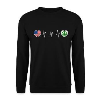 Padanien - Unisex Pullover - Schwarz - Vorne - Alina (178cm) & Michal (187cm)