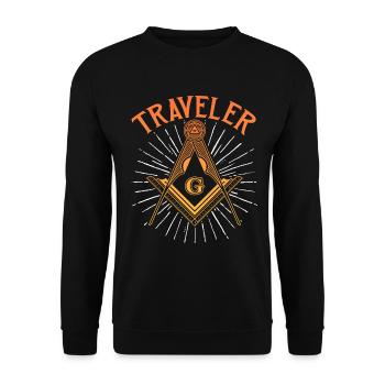 Masonic Freemasonry Fraternal - Unisex Pullover - Schwarz - Vorne - Alina (178cm) & Michal (187cm)