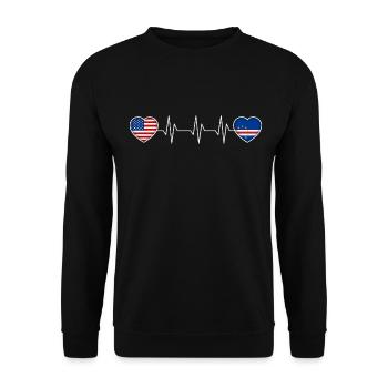 Cape Verde - Unisex Sweatshirt - black - Front - Alina (178cm) & Michal (187cm)