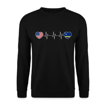 Curaçao - Unisex Pullover - Schwarz - Vorne - Alina (178cm) & Michal (187cm)