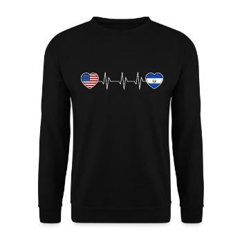 El Salvador - Unisex Sweatshirt - black - Front - Alina (178cm) & Michal (187cm)