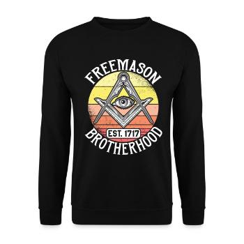 Masonic Freemasonry Fraternal - Unisex Pullover - Schwarz - Vorne - Alina (178cm) & Michal (187cm)