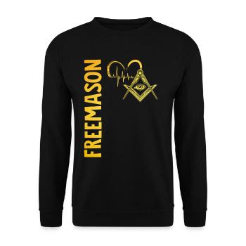 Masonic Freemasonry Fraternal - Unisex Pullover - Schwarz - Vorne - Alina (178cm) & Michal (187cm)