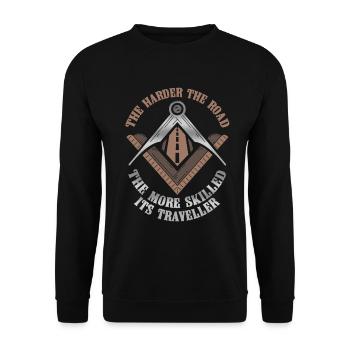 Masonic Freemasonry Fraternal - Unisex Pullover - Schwarz - Vorne - Alina (178cm) & Michal (187cm)