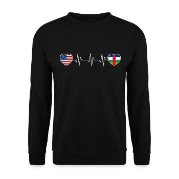 Zentralafrikanische Republik - Unisex Pullover - Schwarz - Vorne - Alina (178cm) & Michal (187cm)