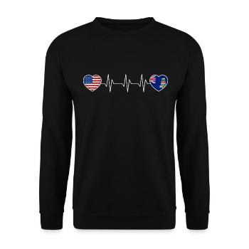 Îles Caïmans - Sweat-shirt Unisexe - noir - Devant - Alina (178cm) & Michal (187cm)