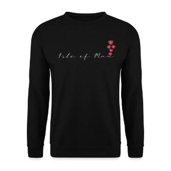 Isle of Man - Unisex Sweatshirt - black - Front - Alina (178cm) & Michal (187cm)