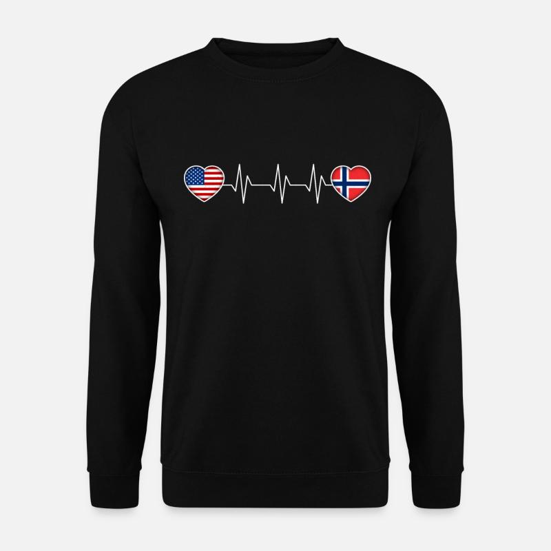 Norwegen - Unisex Pullover - Schwarz