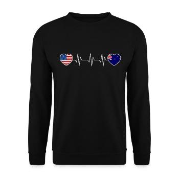 Nouvelle Zélande - Sweat-shirt Unisexe - noir - Devant - Alina (178cm) & Michal (187cm)