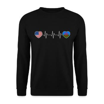 Roma - Unisex Sweatshirt - black - Front - Alina (178cm) & Michal (187cm)