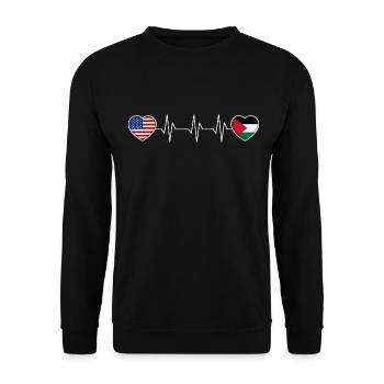 Palästina - Unisex Pullover - Schwarz - Vorne - Alina (178cm) & Michal (187cm)