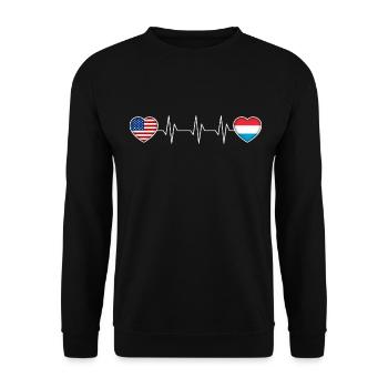 Luxembourg - Unisex Sweatshirt - black - Front - Alina (178cm) & Michal (187cm)