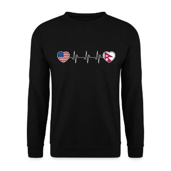 Népal - Sweat-shirt Unisexe - noir - Devant - Alina (178cm) & Michal (187cm)