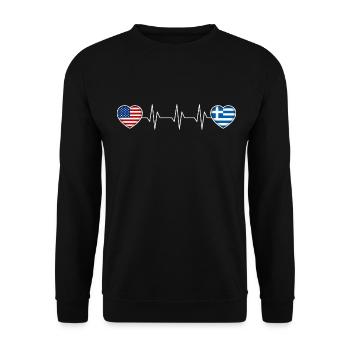 Grèce - Sweat-shirt Unisexe - noir - Devant - Alina (178cm) & Michal (187cm)