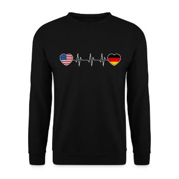 Germany - Unisex Sweatshirt - black - Front - Alina (178cm) & Michal (187cm)