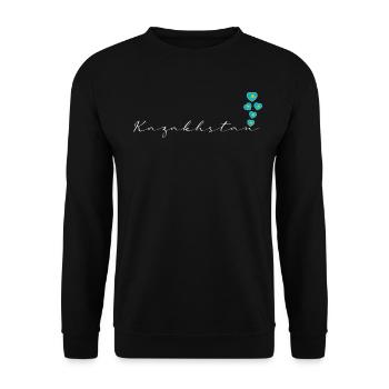 Kazakhstan - Sweat-shirt Unisexe - noir - Devant - Alina (178cm) & Michal (187cm)