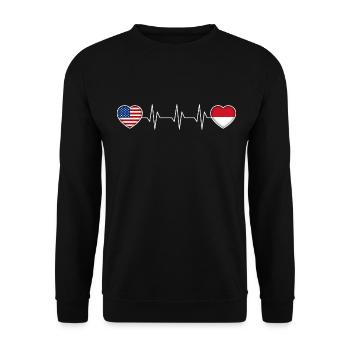 Monaco - Unisex Sweatshirt - black - Front - Alina (178cm) & Michal (187cm)