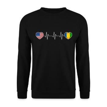 Ogoni - Unisex Pullover - Schwarz - Vorne - Alina (178cm) & Michal (187cm)