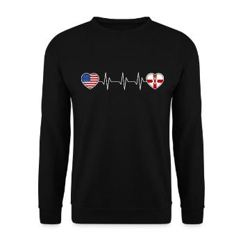 Irlande du Nord - Sweat-shirt Unisexe - noir - Devant - Alina (178cm) & Michal (187cm)