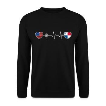 Panama - Unisex Sweatshirt - black - Front - Alina (178cm) & Michal (187cm)