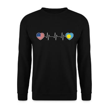 Palau - Sweat-shirt Unisexe - noir - Devant - Alina (178cm) & Michal (187cm)