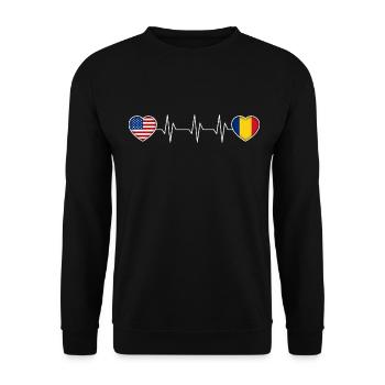 Rumänien - Unisex Pullover - Schwarz - Vorne - Alina (178cm) & Michal (187cm)
