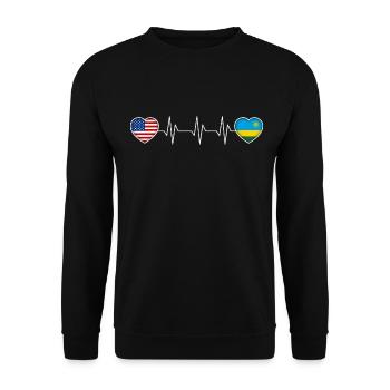 Ruanda - Unisex Pullover - Schwarz - Vorne - Alina (178cm) & Michal (187cm)