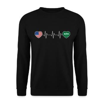 Saudi Arabia - Unisex Sweatshirt - black - Front - Alina (178cm) & Michal (187cm)