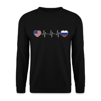 Russie - Sweat-shirt Unisexe - noir - Devant - Alina (178cm) & Michal (187cm)