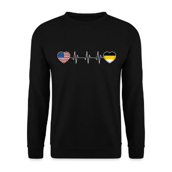 Empire russe - Sweat-shirt Unisexe - noir - Devant - Alina (178cm) & Michal (187cm)