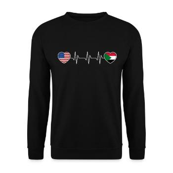 Soudan - Sweat-shirt Unisexe - noir - Devant - Alina (178cm) & Michal (187cm)