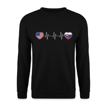 Slovakia - Unisex Sweatshirt - black - Front - Alina (178cm) & Michal (187cm)