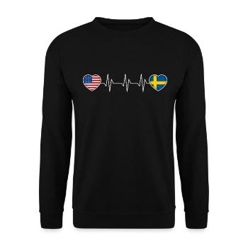 Suède - Sweat-shirt Unisexe - noir - Devant - Alina (178cm) & Michal (187cm)