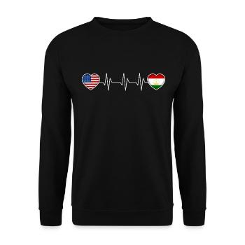 Tajikistan - Unisex Sweatshirt - black - Front - Alina (178cm) & Michal (187cm)