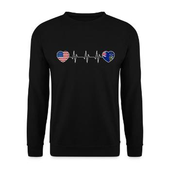 Géorgie du Sud et les îles Sandwich du Sud - Sweat-shirt Unisexe - noir - Devant - Alina (178cm) & Michal (187cm)