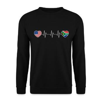 Südafrika - Unisex Pullover - Schwarz - Vorne - Alina (178cm) & Michal (187cm)