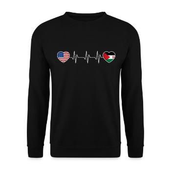 Sahara occidental - Sweat-shirt Unisexe - noir - Devant - Alina (178cm) & Michal (187cm)