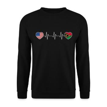Vanuatu - Sweat-shirt Unisexe - noir - Devant - Alina (178cm) & Michal (187cm)